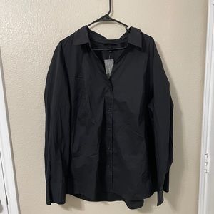 Black button down